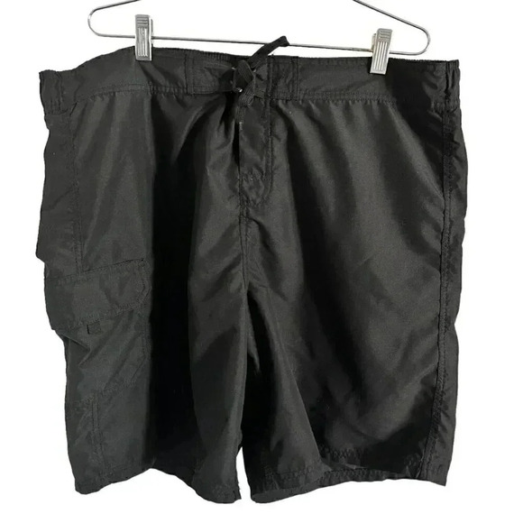 Kanu Surf Men's Swim Trunks Swimming Shorts, pocket Black, Size XX-Large - Picture 1 of 7